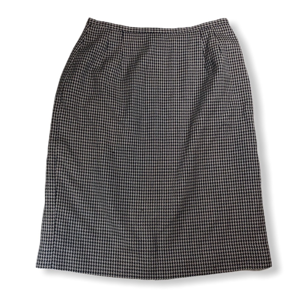 Vintage Pendleton Wool Houndstooth Pencil Skirt